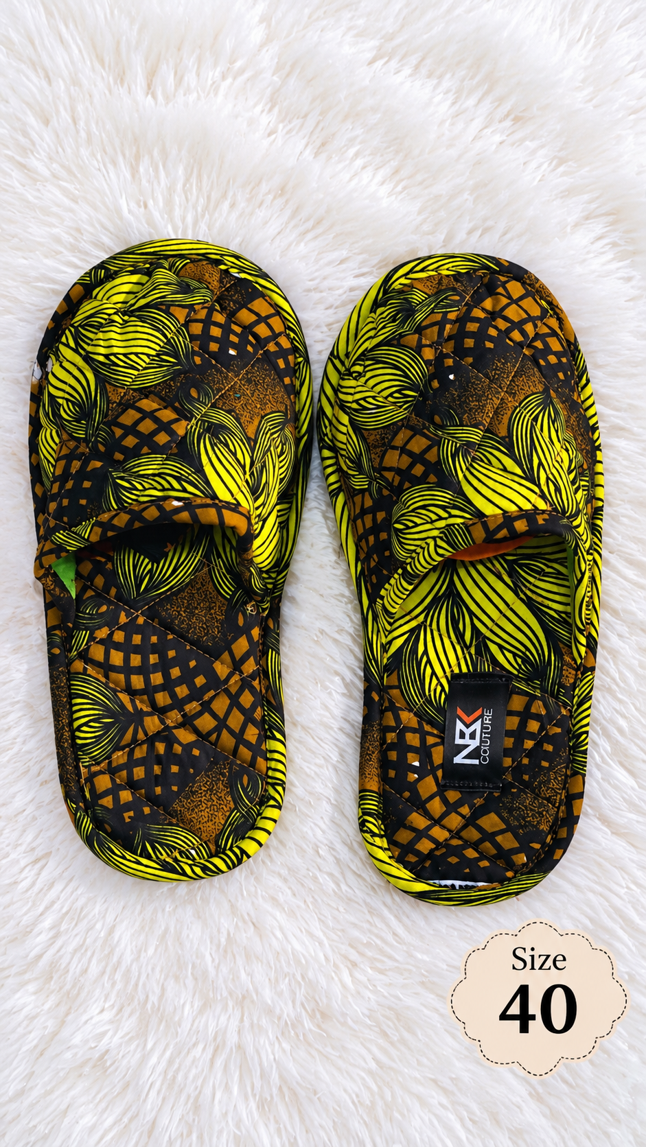 African Print Indoor Sandals